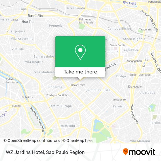 WZ Jardins Hotel map