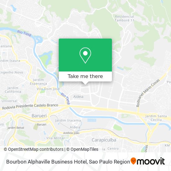 Mapa Bourbon Alphaville Business Hotel