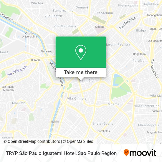 Mapa TRYP São Paulo Iguatemi Hotel