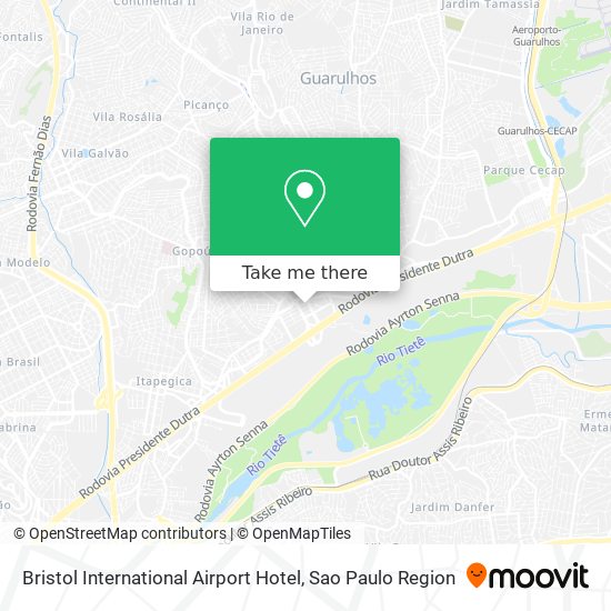 Mapa Bristol International Airport Hotel