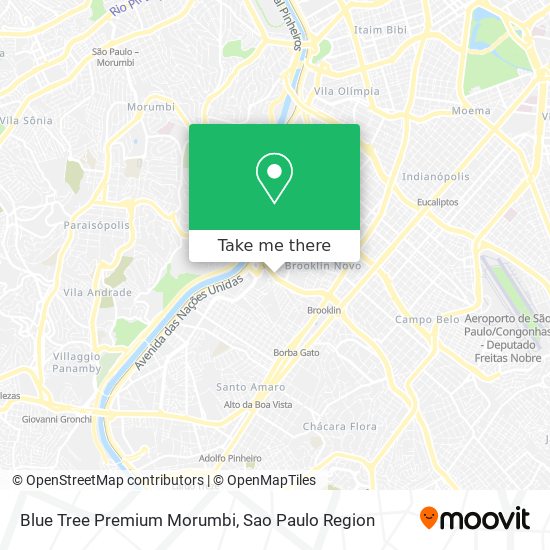 Mapa Blue Tree Premium Morumbi