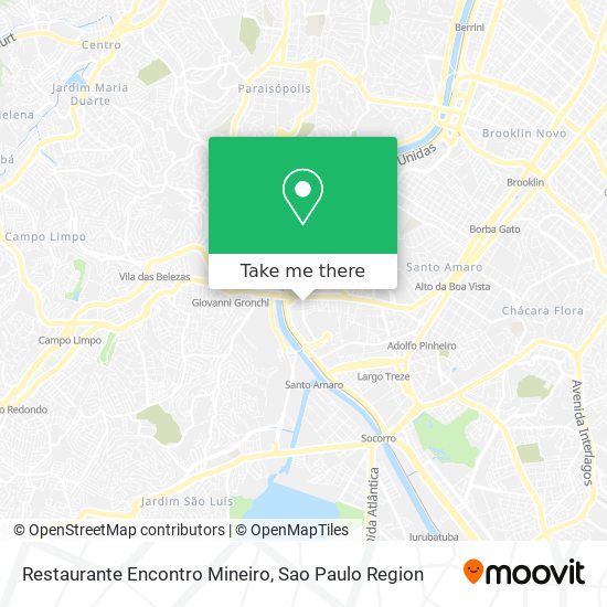 Mapa Restaurante Encontro Mineiro