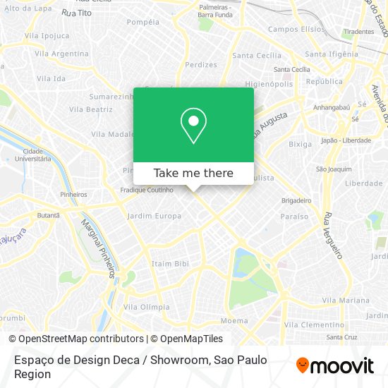 Espaço de Design Deca / Showroom map