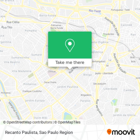 Recanto Paulista map