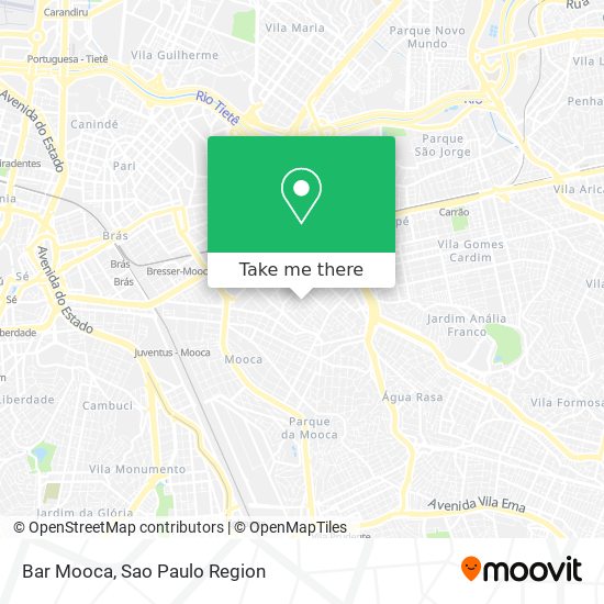 Mapa Bar Mooca