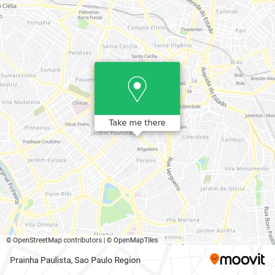 Prainha Paulista map