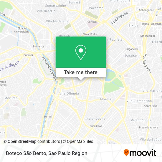 Mapa Boteco São Bento