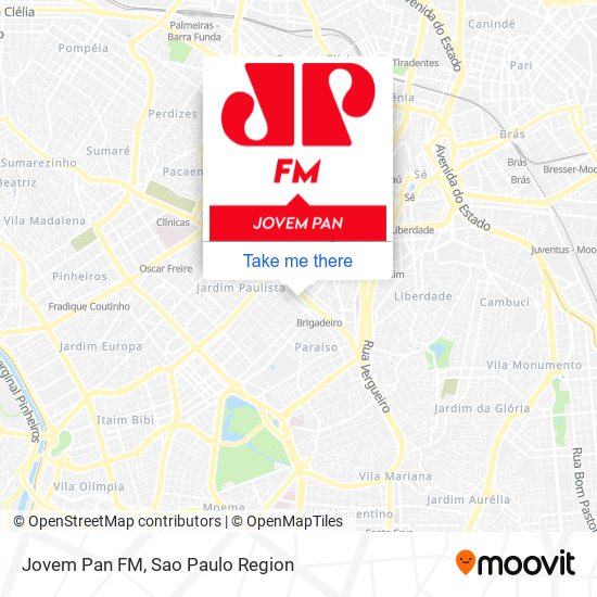 Mapa Jovem Pan FM