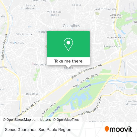 Mapa Senac Guarulhos