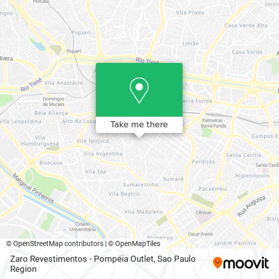 Zaro Revestimentos - Pompéia Outlet map