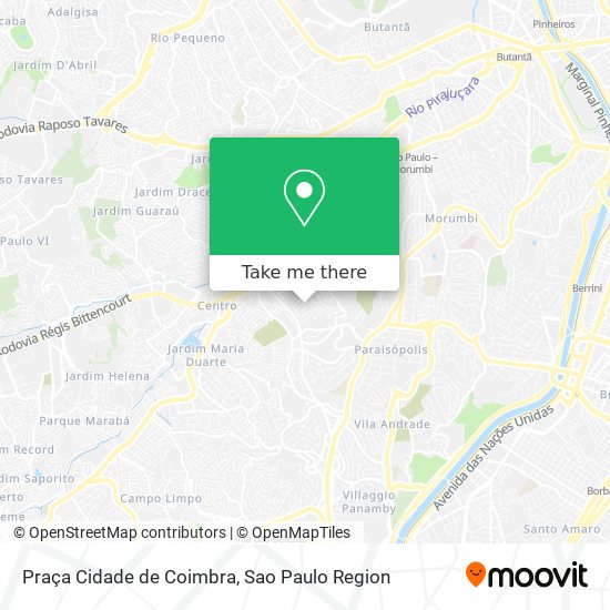 Praça Cidade de Coimbra map