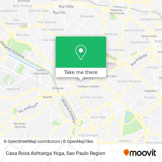 Casa Rosa Ashtanga Yoga map