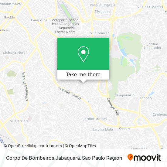 Corpo De Bombeiros Jabaquara map