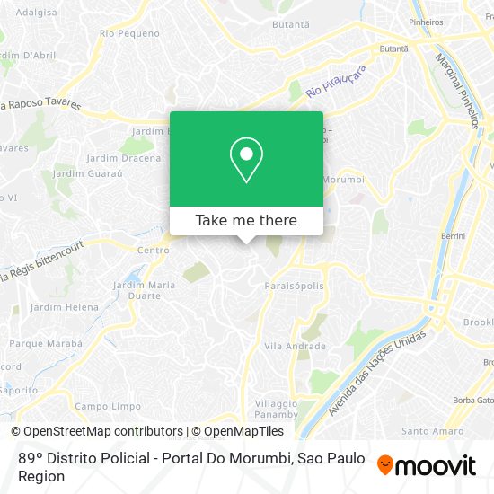 89º Distrito Policial - Portal Do Morumbi map