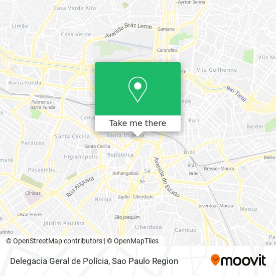 Mapa Delegacia Geral de Polícia