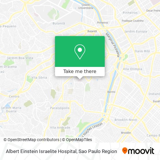 Mapa Albert Einstein Israelite Hospital