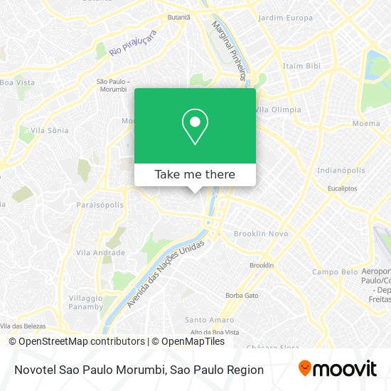 Novotel Sao Paulo Morumbi map