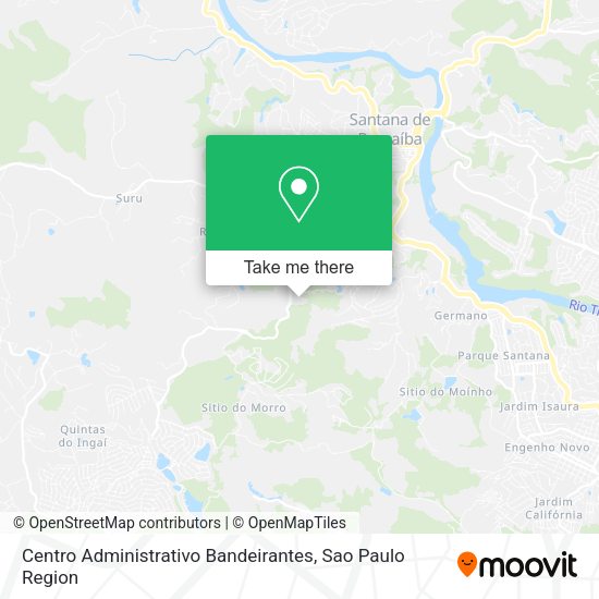 Centro Administrativo Bandeirantes map