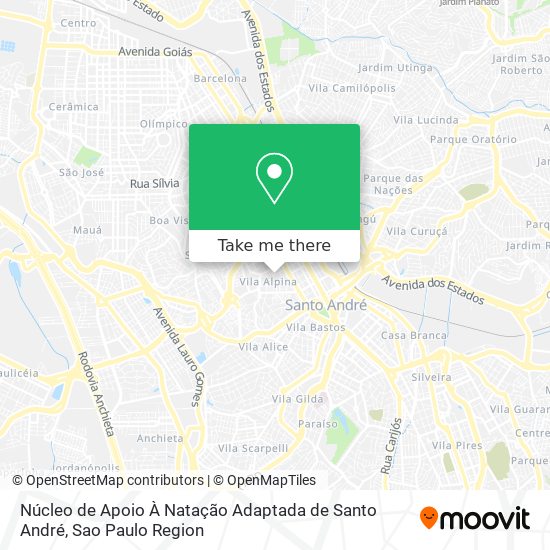 Núcleo de Apoio À Natação Adaptada de Santo André map