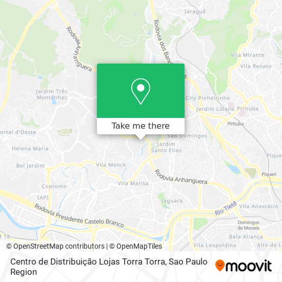 Mapa Centro de Distribuição Lojas Torra Torra