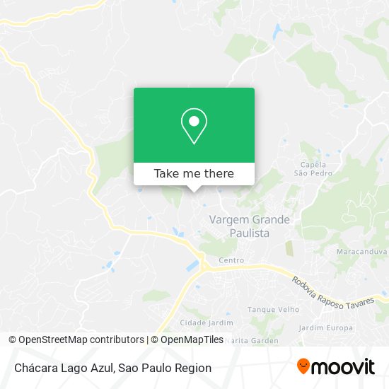 Chácara Lago Azul map