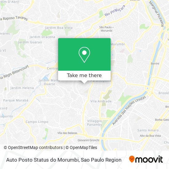 Auto Posto Status do Morumbi map