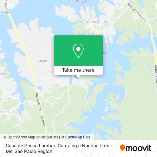 Casa de Pesca Lambari Camping e Nautica Ltda - Me map