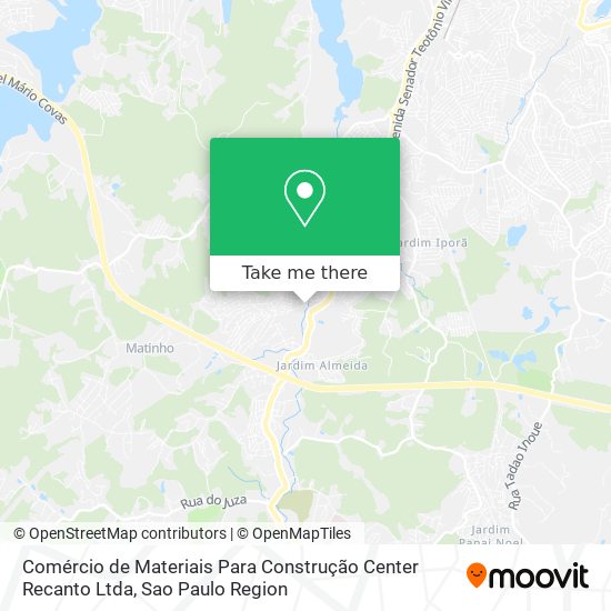 Mapa Comércio de Materiais Para Construção Center Recanto Ltda