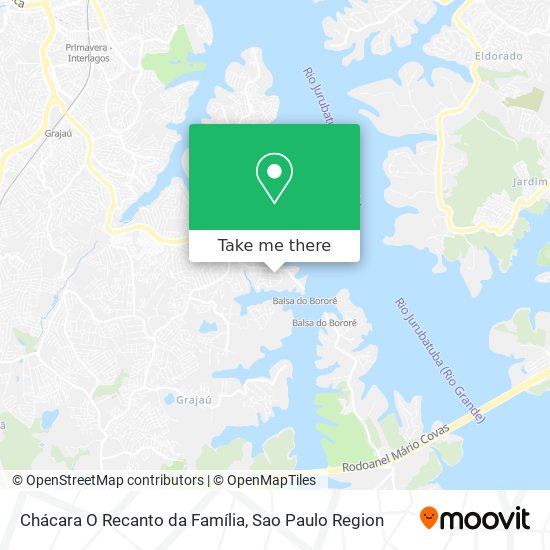 Chácara O Recanto da Família map