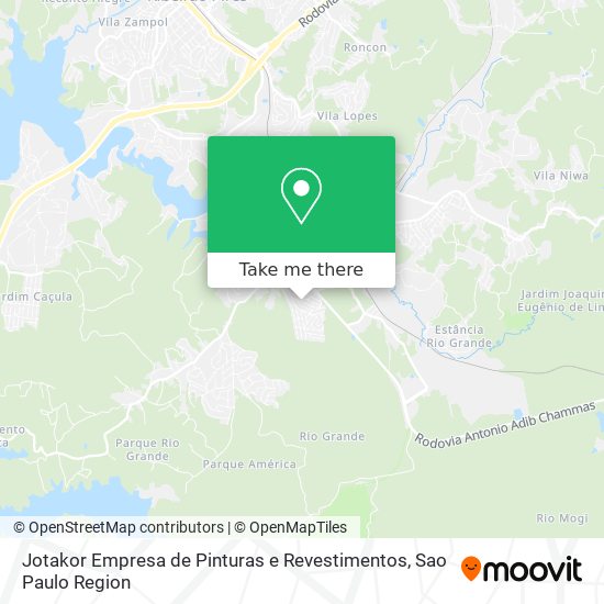 Mapa Jotakor Empresa de Pinturas e Revestimentos