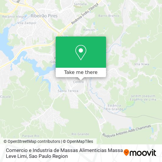 Comercio e Industria de Massas Alimenticias Massa Leve Limi map