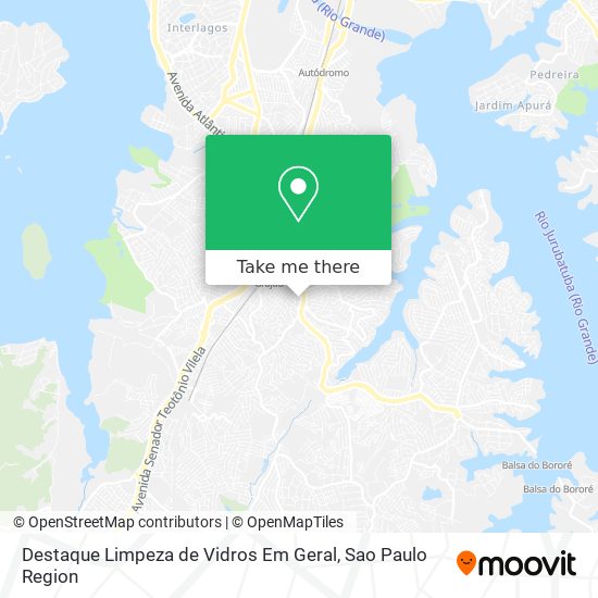 Mapa Destaque Limpeza de Vidros Em Geral