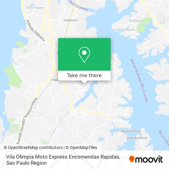 Mapa Vila Olimpia Moto Express Encomendas Rapidas