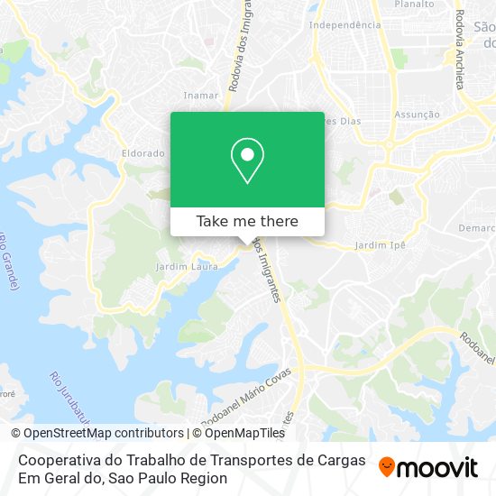 Cooperativa do Trabalho de Transportes de Cargas Em Geral do map