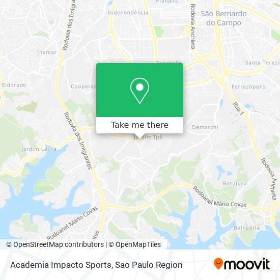 Mapa Academia Impacto Sports