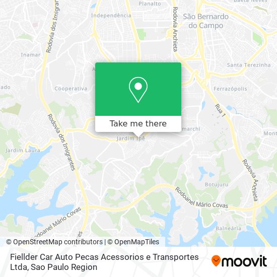 Fiellder Car Auto Pecas Acessorios e Transportes Ltda map