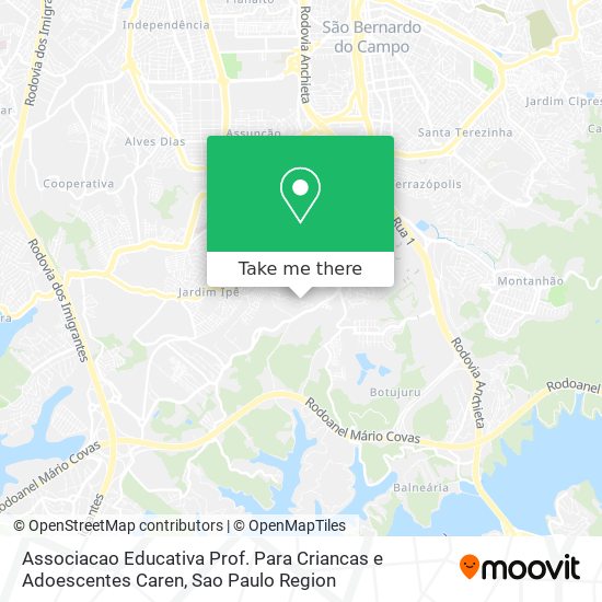 Mapa Associacao Educativa Prof. Para Criancas e Adoescentes Caren