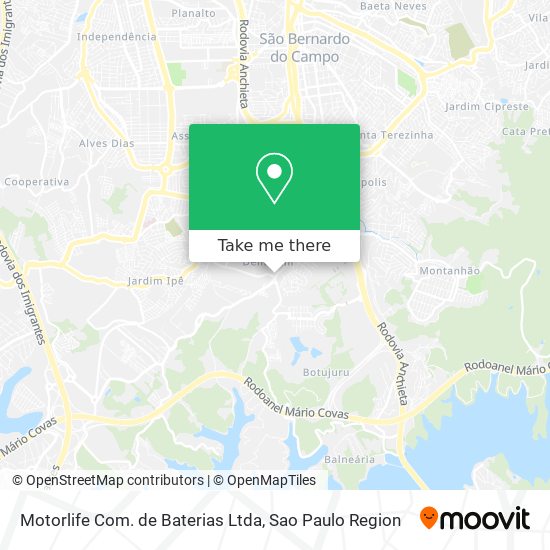 Motorlife Com. de Baterias Ltda map