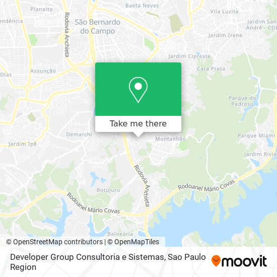 Mapa Developer Group Consultoria e Sistemas