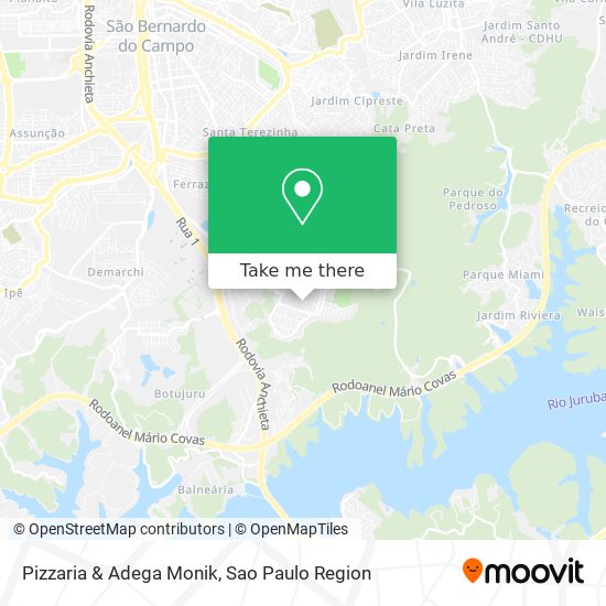 Mapa Pizzaria & Adega Monik