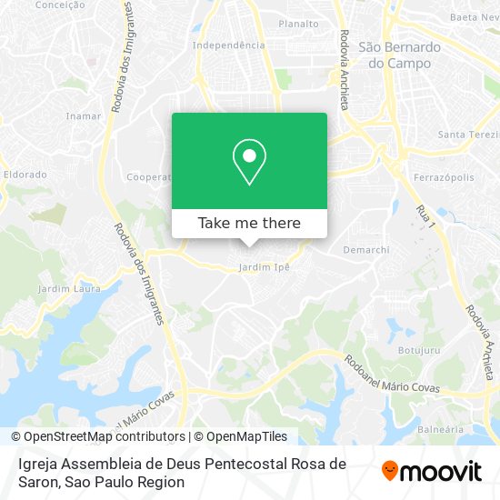 Mapa Igreja Assembleia de Deus Pentecostal Rosa de Saron