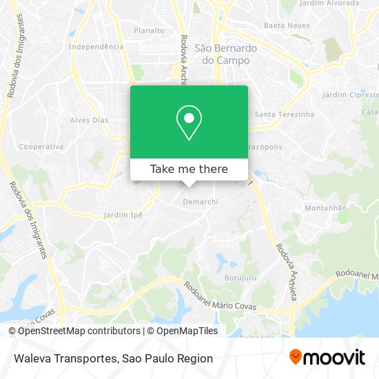 Waleva Transportes map