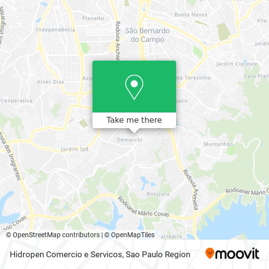 Mapa Hidropen Comercio e Servicos