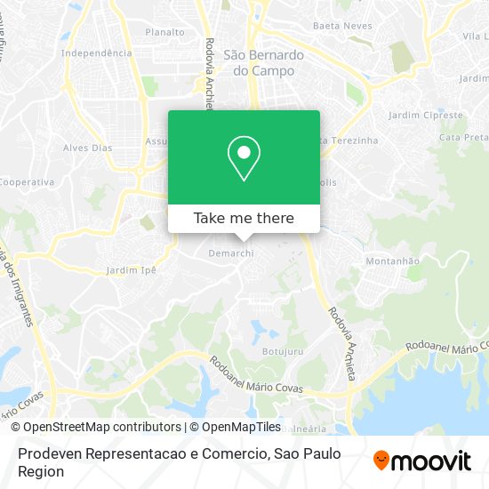 Prodeven Representacao e Comercio map