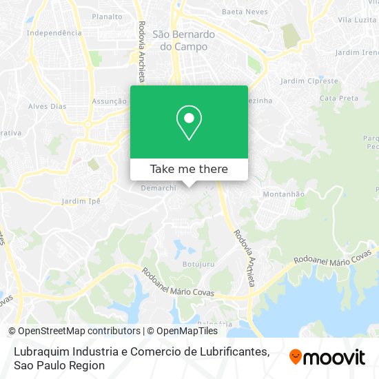 Mapa Lubraquim Industria e Comercio de Lubrificantes