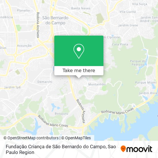 Mapa Fundação Criança de São Bernardo do Campo