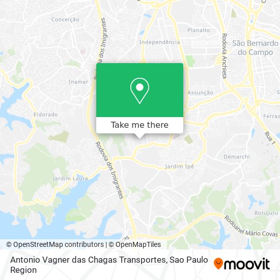 Antonio Vagner das Chagas Transportes map