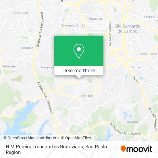 Mapa N M Pereira Transportes Rodoviario