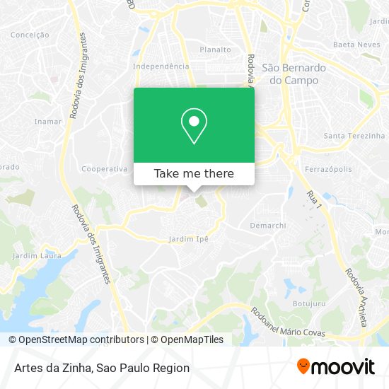 Mapa Artes da Zinha