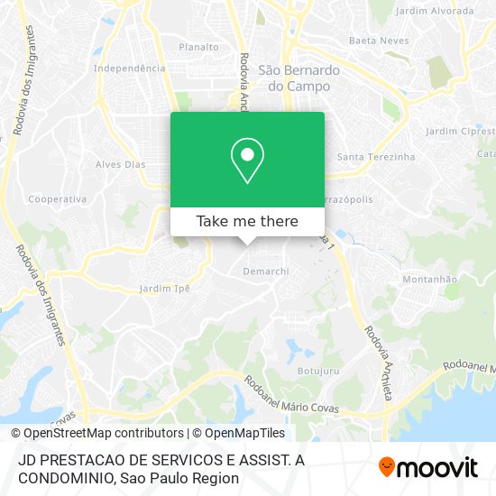 JD PRESTACAO DE SERVICOS E ASSIST. A CONDOMINIO map